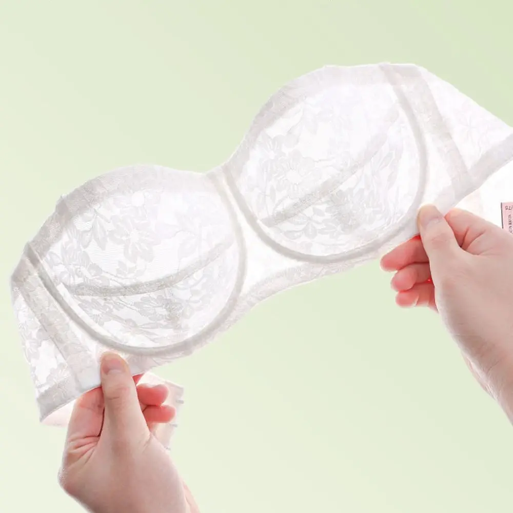 Mesh dunne kanten transparante bh schokbestendig nauwsluitende naadloze onzichtbare bh anti-verslapping lingerie push-up ondergoed bruiloft