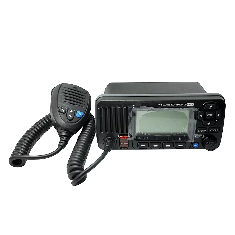Radio Marina IC-M424G IP67 Resistente al Agua, Transceptor VHF de 70 Canales con Receptor GPS para Radio Marina VHF ICOM con GPS