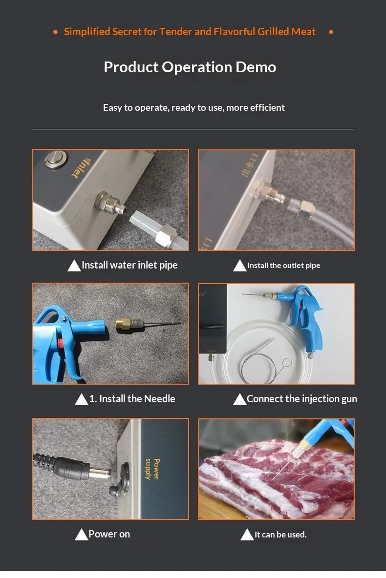 High Pressure Meat Saline Syringe Pump Electric Meat Saline Syringe Pump Inject