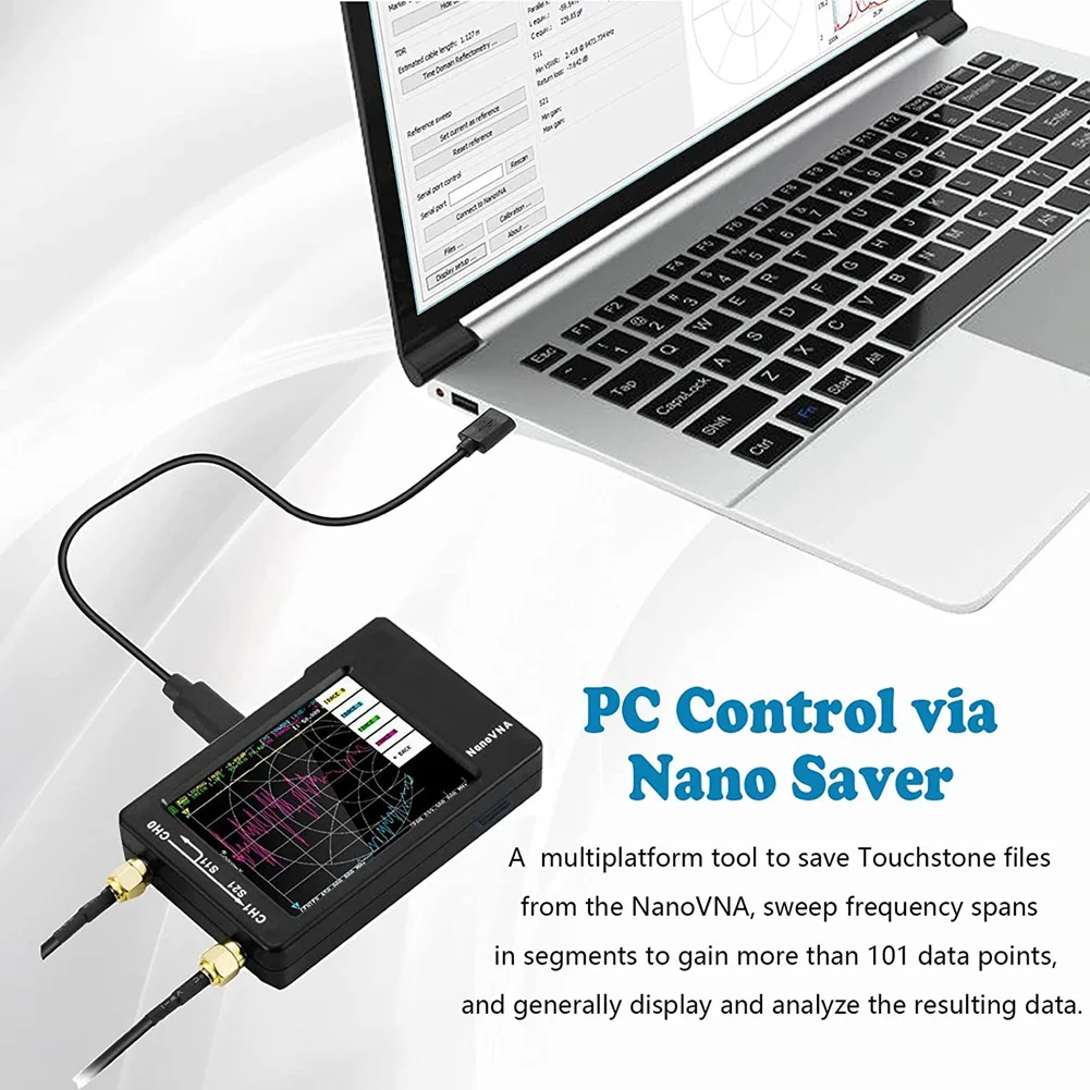 Nanovna-hベクトルネットワークアナライザー,smaキャリブレーション付きアンテナアナライザー,10khz-1.5ghz,最新バージョン,3.6 hf,vhf,uhf