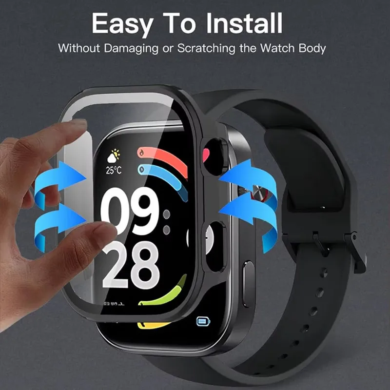 Tempered Glass PC Case for Redmi Watch 6 5 4 Hard PC All-Around with Film Screen Protector Cover for Redmi Watch 6 Accessories