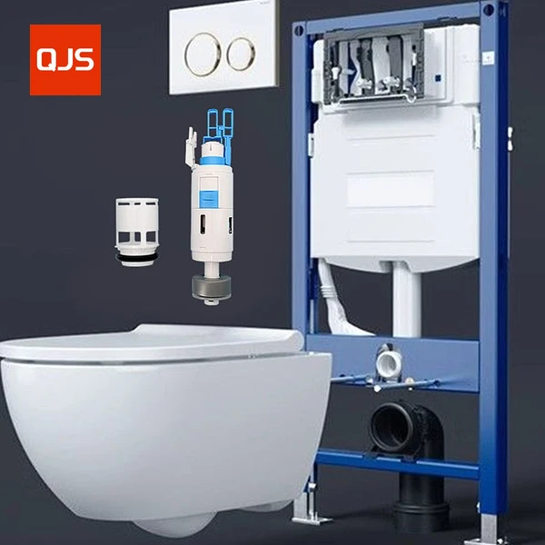 

Двойной смывной клапан для настенных унитазов, совместимый с Geberit 245.380.00.1, Sigma, Twinline 30, UP320, скрытые баки Implus