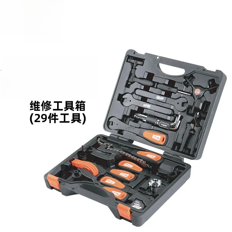 Bicycle repair toolbox, road bike rider shop, professional maintenance tools