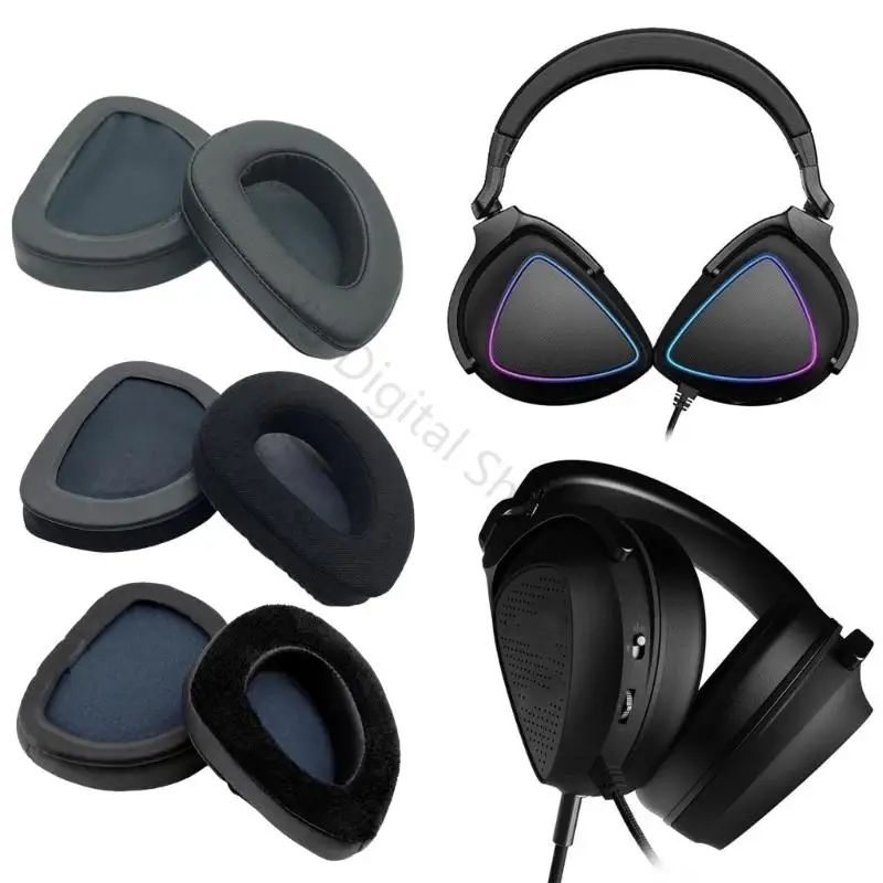 96BA Schwarze Over-Ear-Cup-Paar für Prism Earpad-Kopfhörer-Ohrpolster Home Gaming Comfort Use – Detail 8