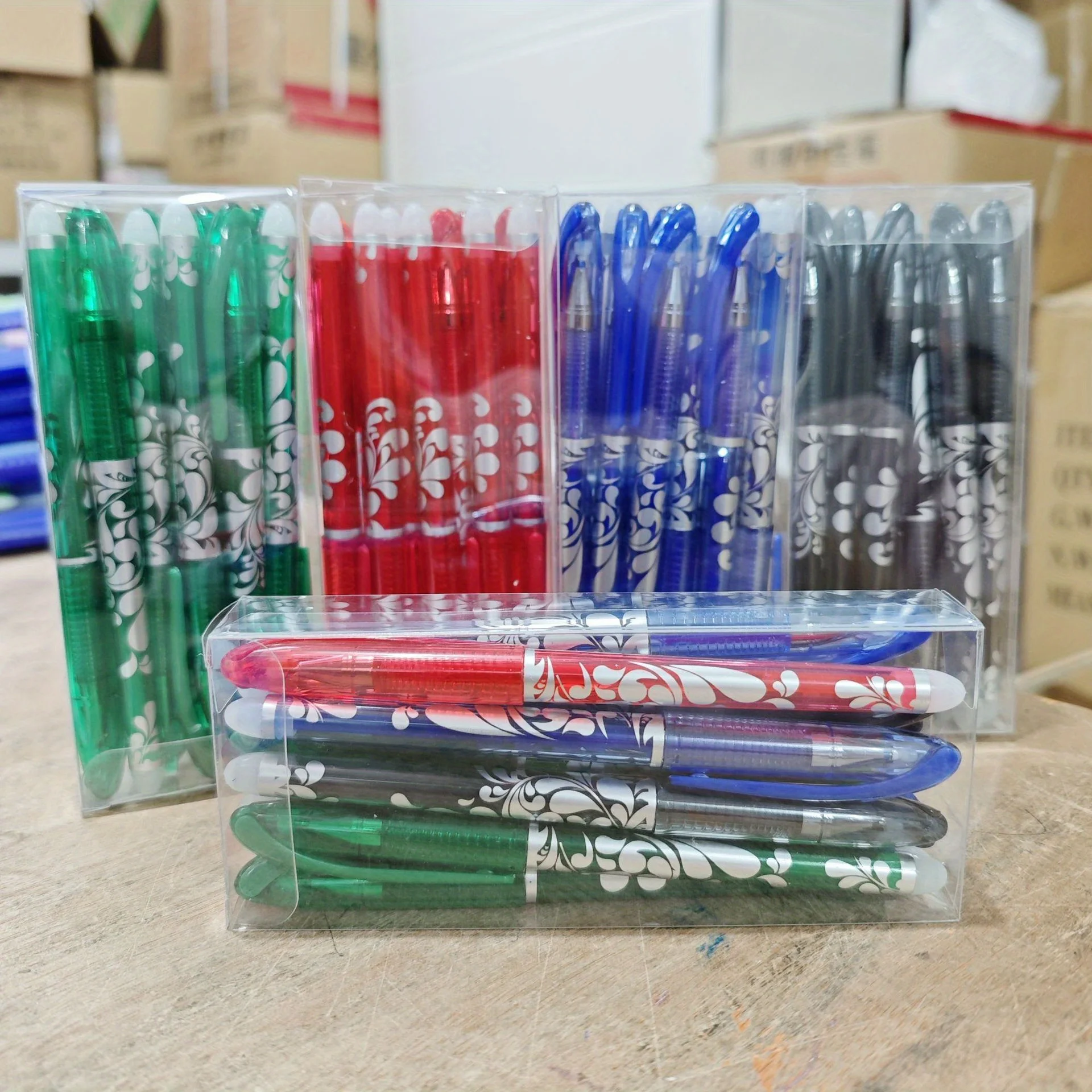 Mehrfarbige löschbare Gelstifte in Box, mittlere Spitze 0,5 mm, glattes Schreiben, geeignet für Büro und den täglichen Gebrauch, Weihnachtsgeschenk – Detail 3