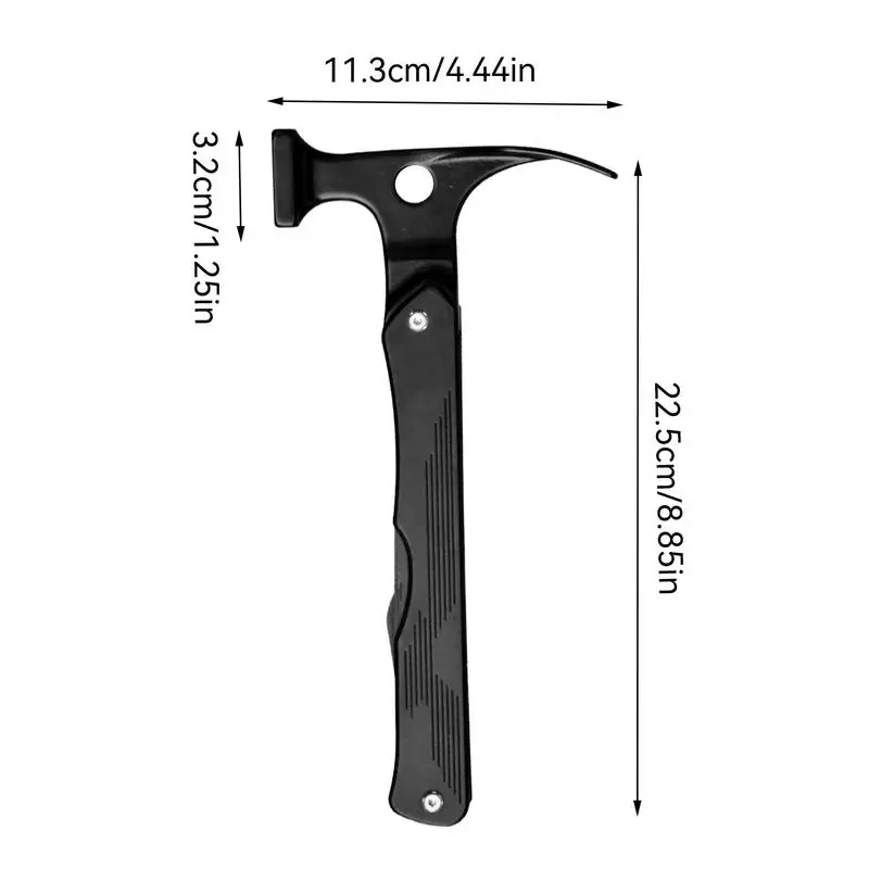 Tent Stake Hammer Heavy-Duty Survival Multitool Camping Multi-Tool Portable Tent Stake Puller Camping Accessories For Outdoor