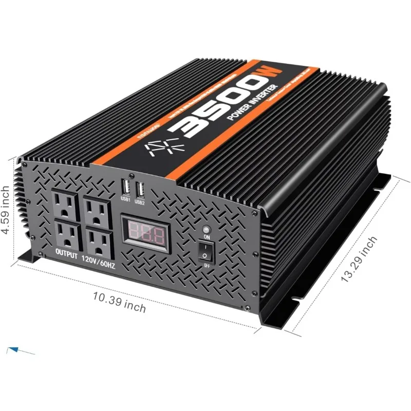 12V to 110V /120V Inverter Power Inverter for RV Truck semi Truck Vehicles 12V to 110V Converter with LCD Display