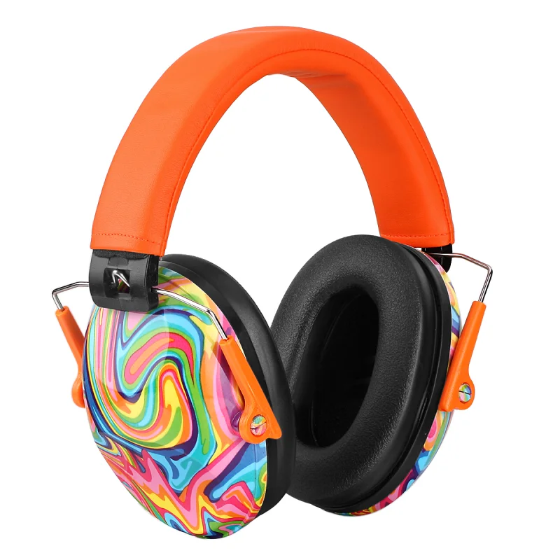 PROHEAR Cartoon Print Earmuffs Black Ear Protection Hearing Protection Passive Noise Reduction Toddlers Ear Muffs Holiday Gift