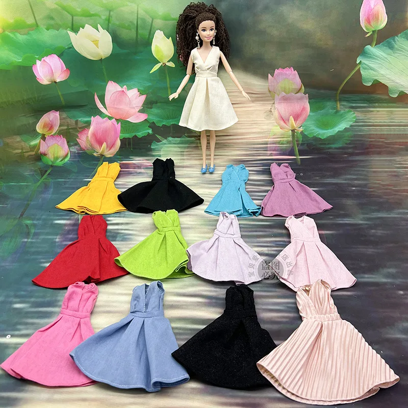 Simple Fashion Multi-Coloured Dress / Floral Sequin Dress For 1/6 FR Babi Supermodel Doll 30cm Doll Clothes Accessories
