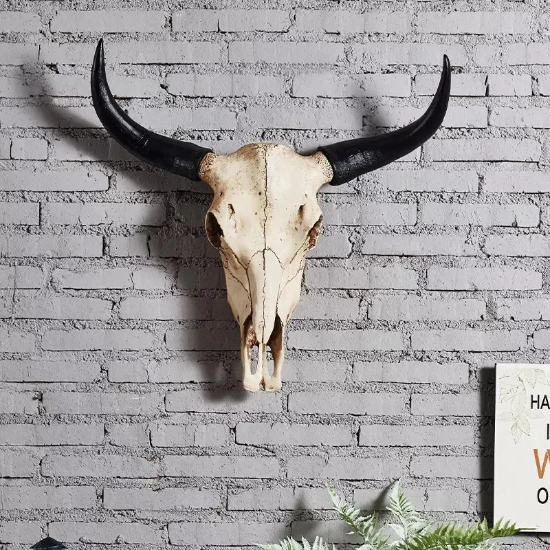 Simulação criativa cabeça de vaca osso parede pendurado decoração sala estar quarto barra balcão fundo ornamento parede decoração para casa
