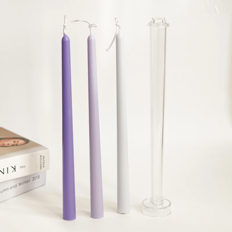 25.5cm Long Pole Candle Mold DIY Insert Pole Aromatherapy Candle Making Tool Acrylic Plastic Molds Candlelight Dinner Candle