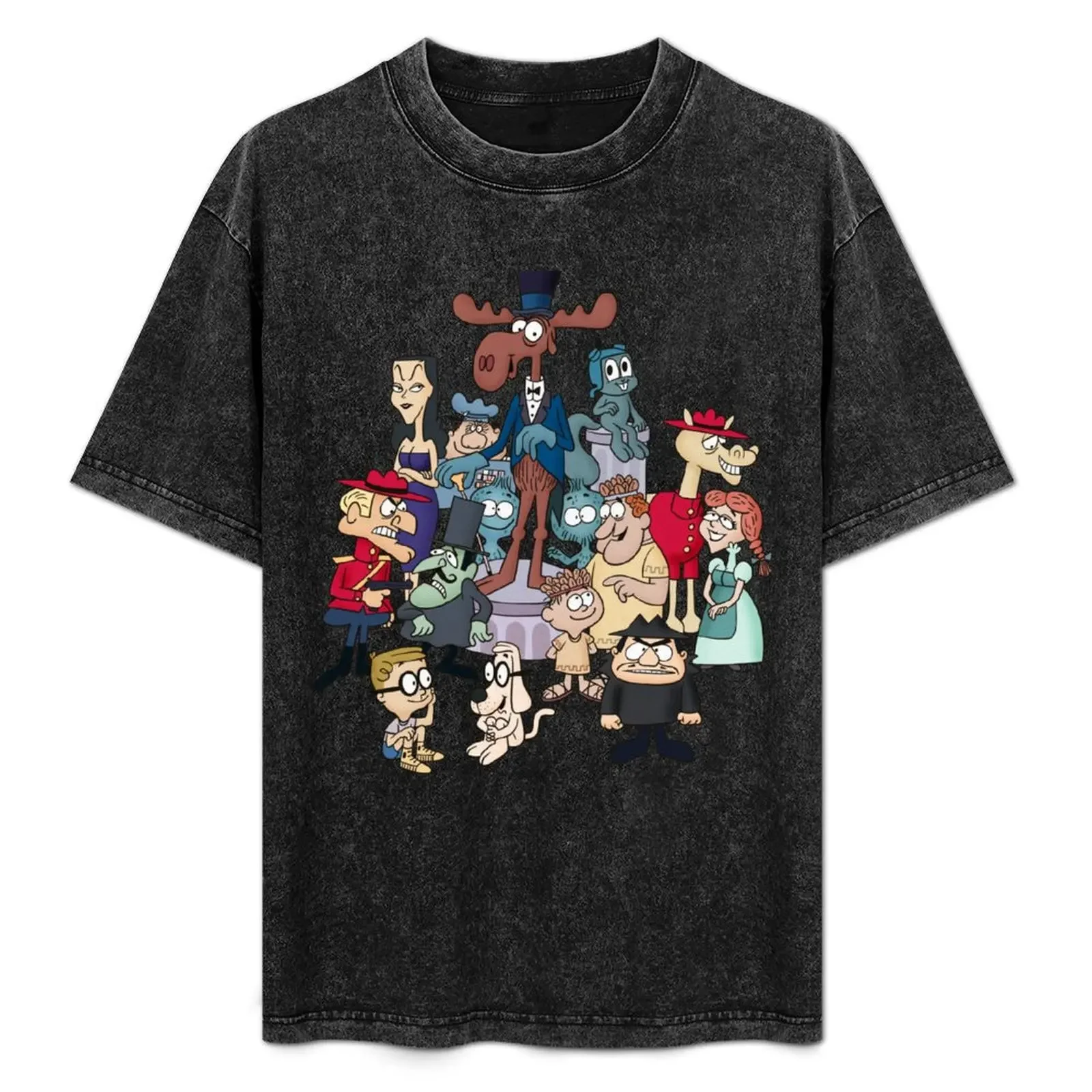 

Tribute to Jay Ward Cartoons: Rocky, Bullwinkle, and Friends T-Shirt anime essential t shirt funny costumes funny t shirts men