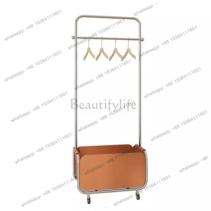 X4  Nordic Antique Style Simple Home Movable Clothes Rack