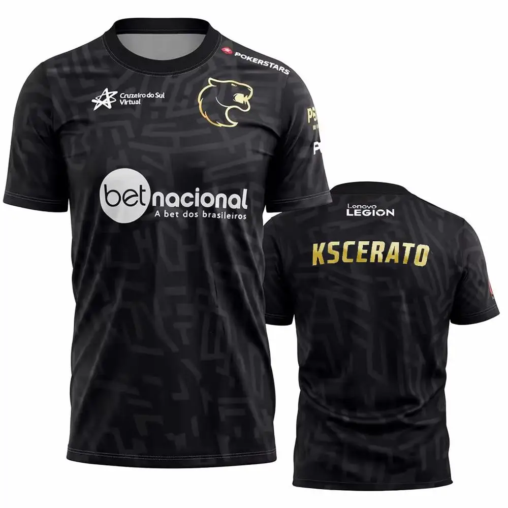 Herren FURIA ESports Team-Trikot CS2 Gaming T-Shirt FalleN Molooy Daily Training Tee Sommer Casual Kurzarm-Top Fan-Geschenk – Detail 7