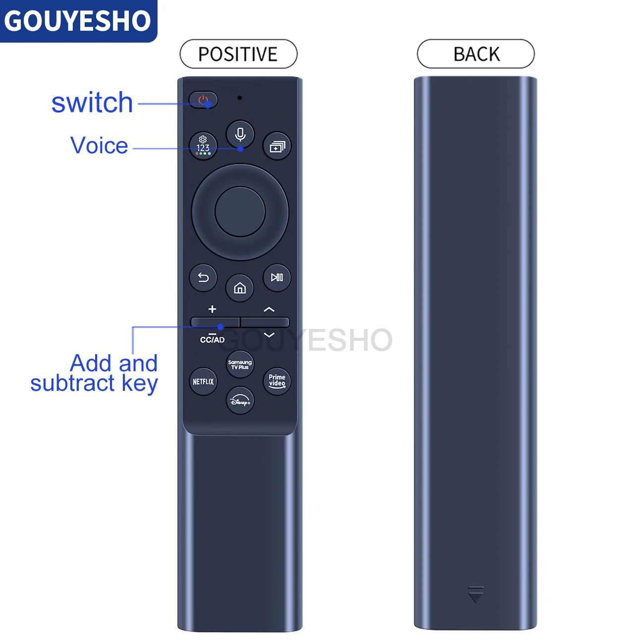 Controle Remoto de Voz para Samsung Smart, 4K Ultra HD, Neo QLED, Quadro OLED, Crystal Série UHD, BN59-01385B, BN59-01385A, Compatível