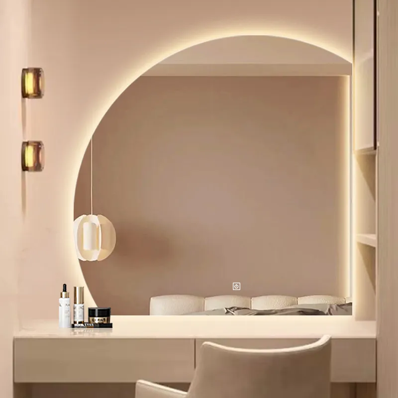 Wall Makeup Mirror Luxury Design Modern Big Size Aesthetic Cheap Unique Creative Design Mirror Decoration Spiegels Home Products