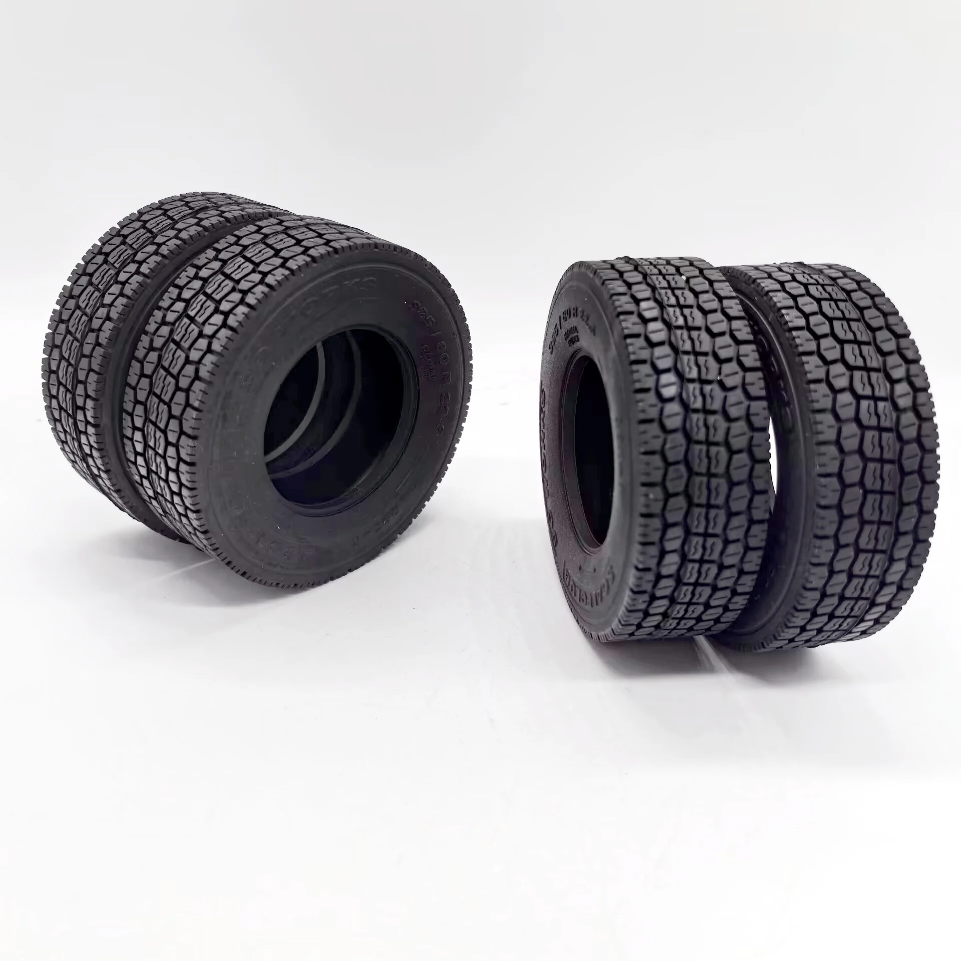 RC 1/14 1 Paar LKW-Simulationsreifen für Tamiya für Scania Man Actros LKW Anhänger Kipper DIY-Teile – Detail 2