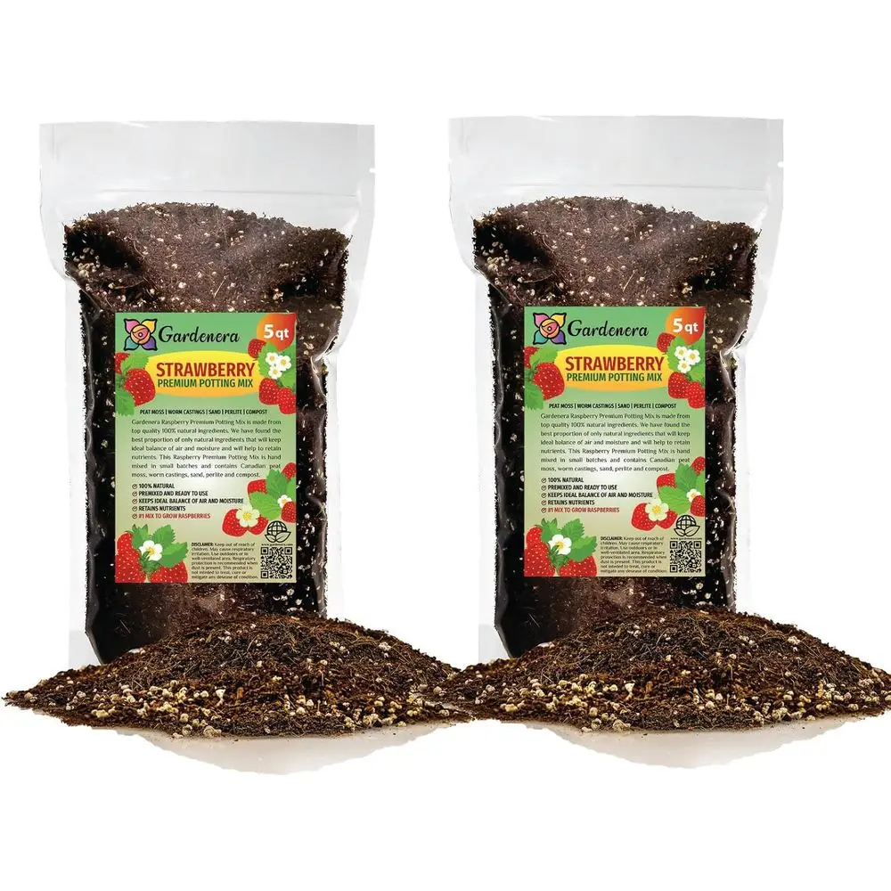 

Premium Potting Soil Mix for Healthy and Plump Strawberries (10 Quart)