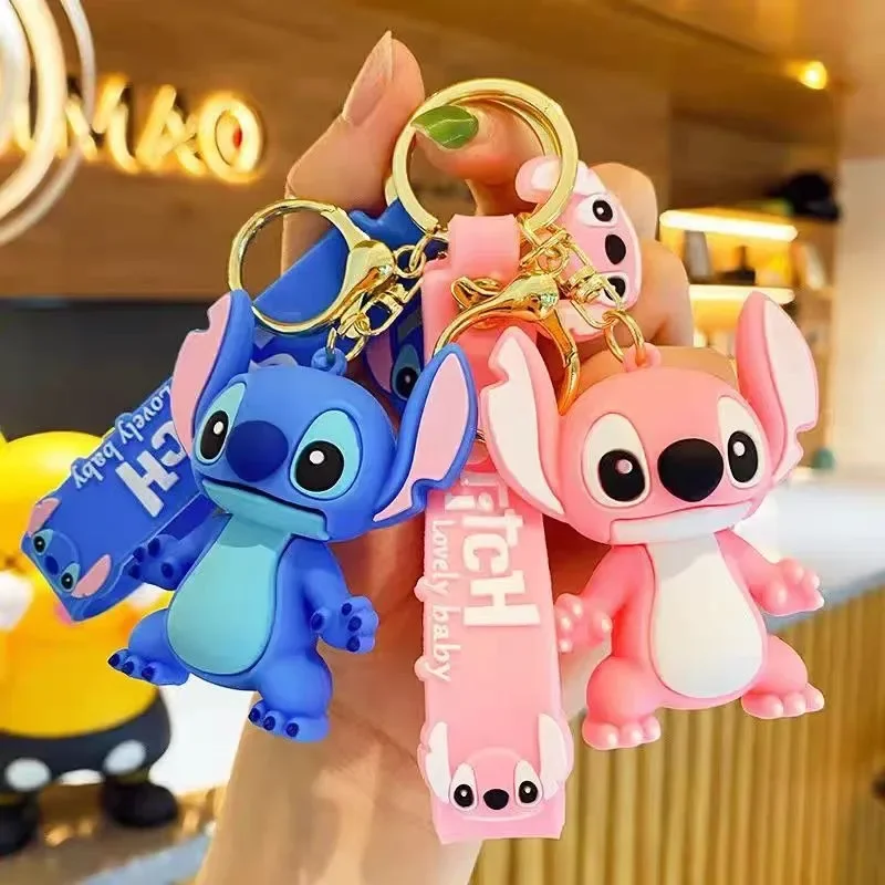 

Disney Lilo & Stitch PVC Keychain Anime Figures Cute Backpack Anime Merchandise Decoration Children Birthday Gift Christmas Gift