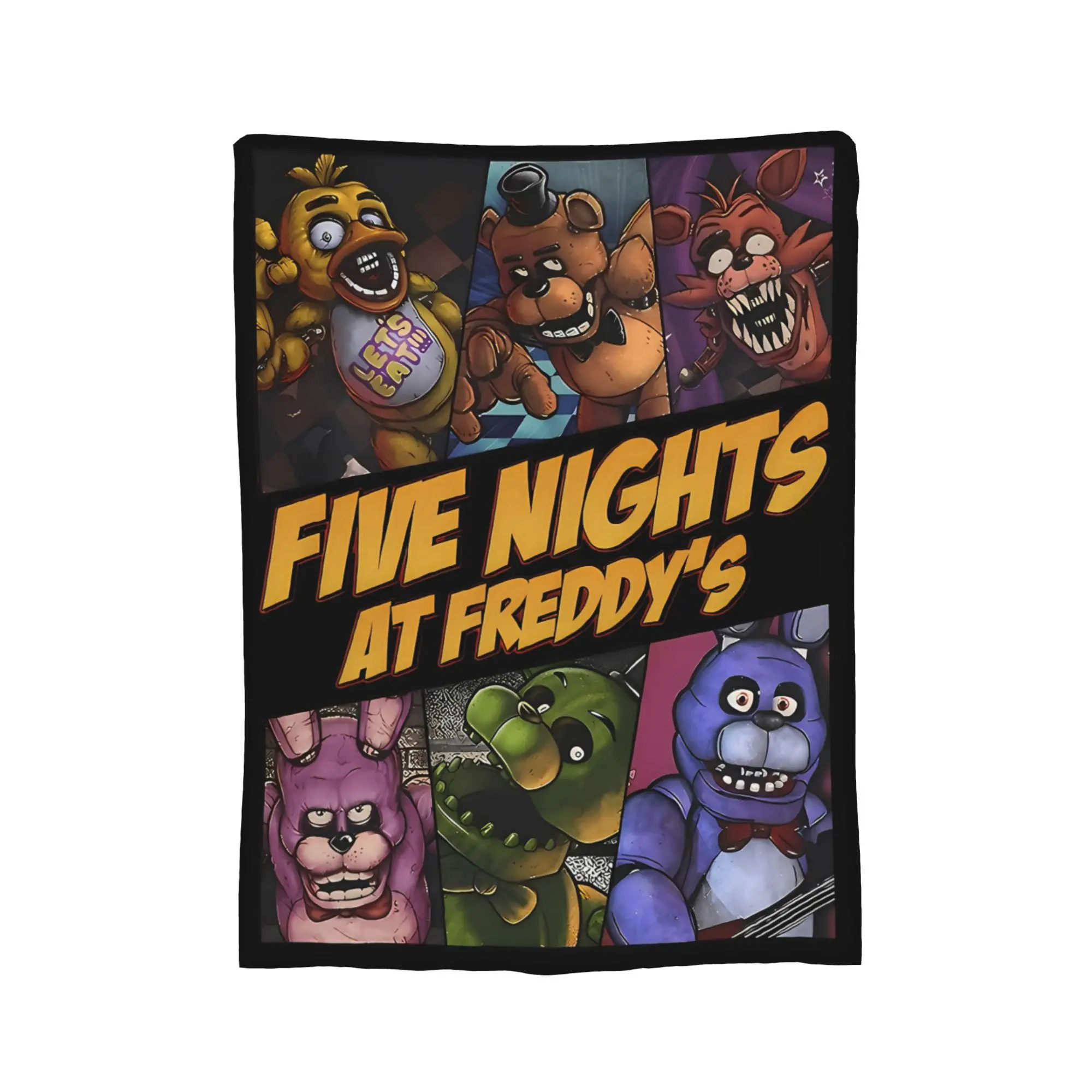 Customize FNAF At Freddys Blankets Fleece Textile Decor Multi-function Super Soft Throw Blankets for Sofa Bedroom Bedspreads