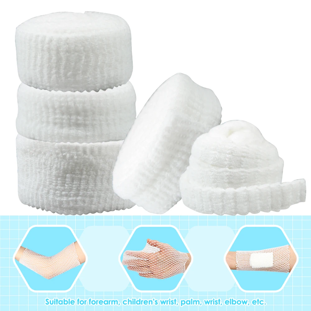 1 Roll Elastic Net Wound Dressing Net Tubular Bandage Mesh Tubing Tubular Gauze Fix Breathable Bandage Retainer  for Wrist Elbow