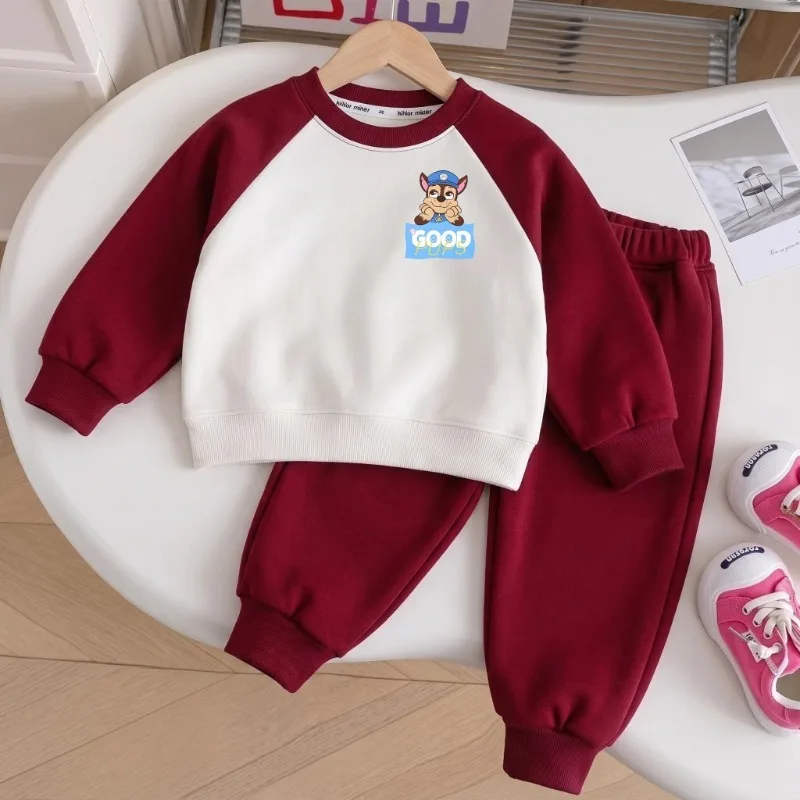 2026 Herbst Neuer Stil Kinder-Freizeit-Hoodie-Sets Kinder Mode-Trainingsanzug Paw Patrol Bedruckte Jungen Freizeit-Sweatshirts Hose 2-teilig – Detail 5