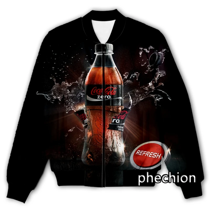 phechion New Fashion Men/Women Coke 3D Printed Casual Jacket Streetwear Men Loose Sporting Jacket & Coat M137