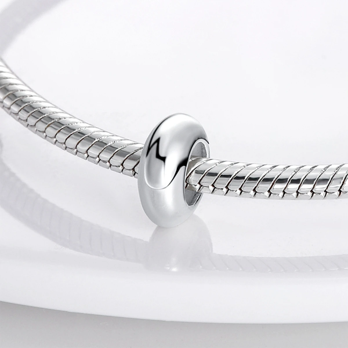 925 Silver Silicone Spacer Stopper Clip Charms Chamilia Beads Fit Original Necklace Bracelet DIY Gift Women