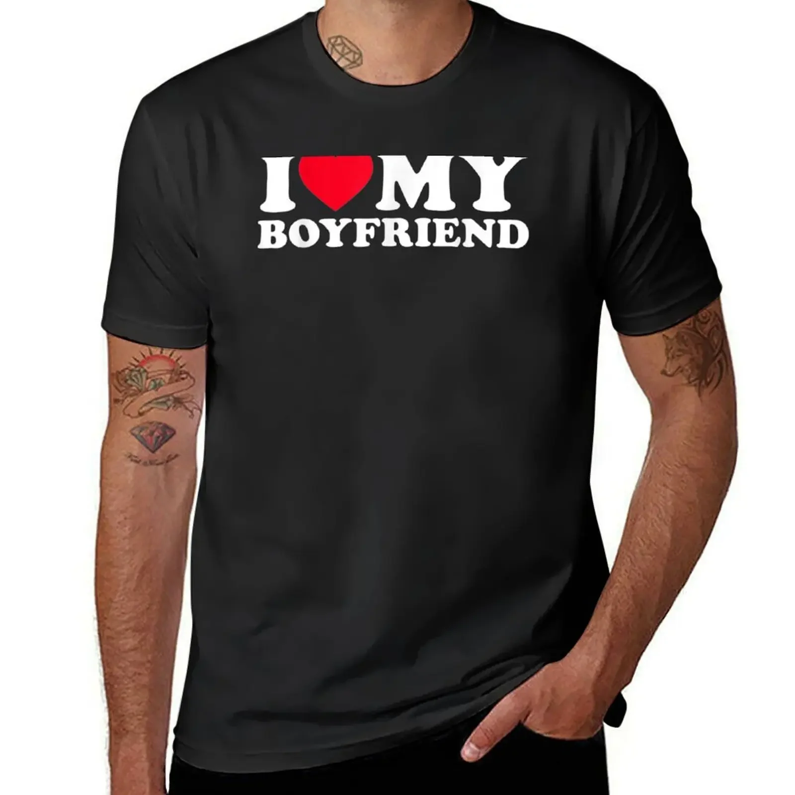 

I Love My Boyfriend Shirt I Heart My Boyfriend Shirt BF T-Shirt summer shirt vintage summer top t shirts for men