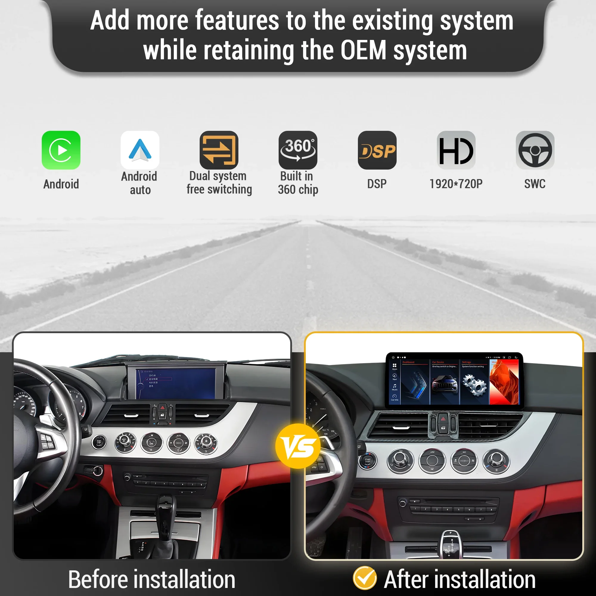 10.25 inch Android 13 Car Radio 4G For BMW Z4 E85 E86 E89 2010-2017 Wireless Bluetooth Carplay Snapdragon 680 Head Unit Screen