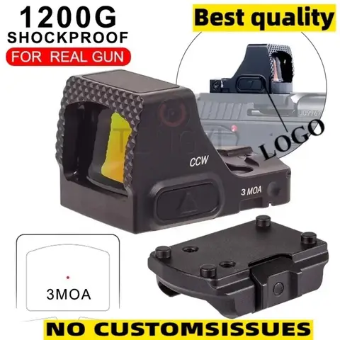DEFENDER-CCW Red Dot Sight 3MOA Optical Scope RMSc Size Shockproof Parallax-Free Scope DFCCW-MRD3