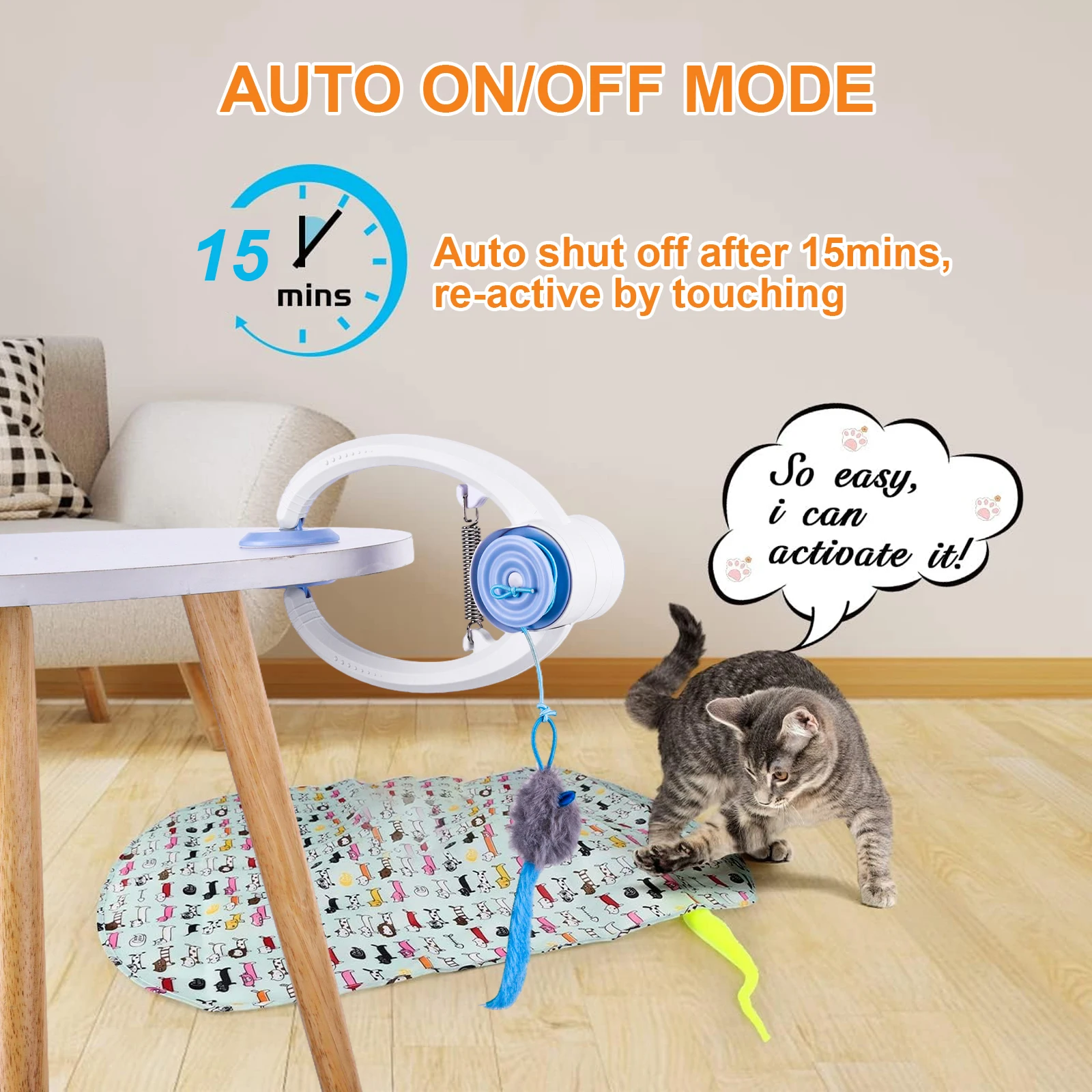 Retractable Door Hanging Automatic Retractable Kitten Toys Independent Play Hanging Door Cat Toys for Cat Kitten Playing Exercis