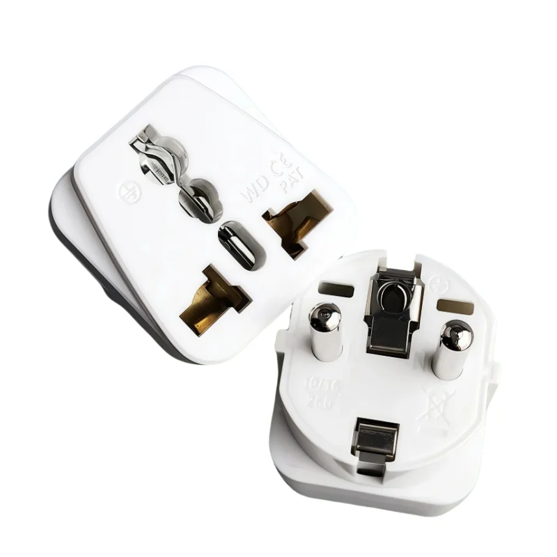 Universal Portable Universal Plug to (French / German) EU Plug Adapter Power Socket Travel Converter Switzerland India UK US AU