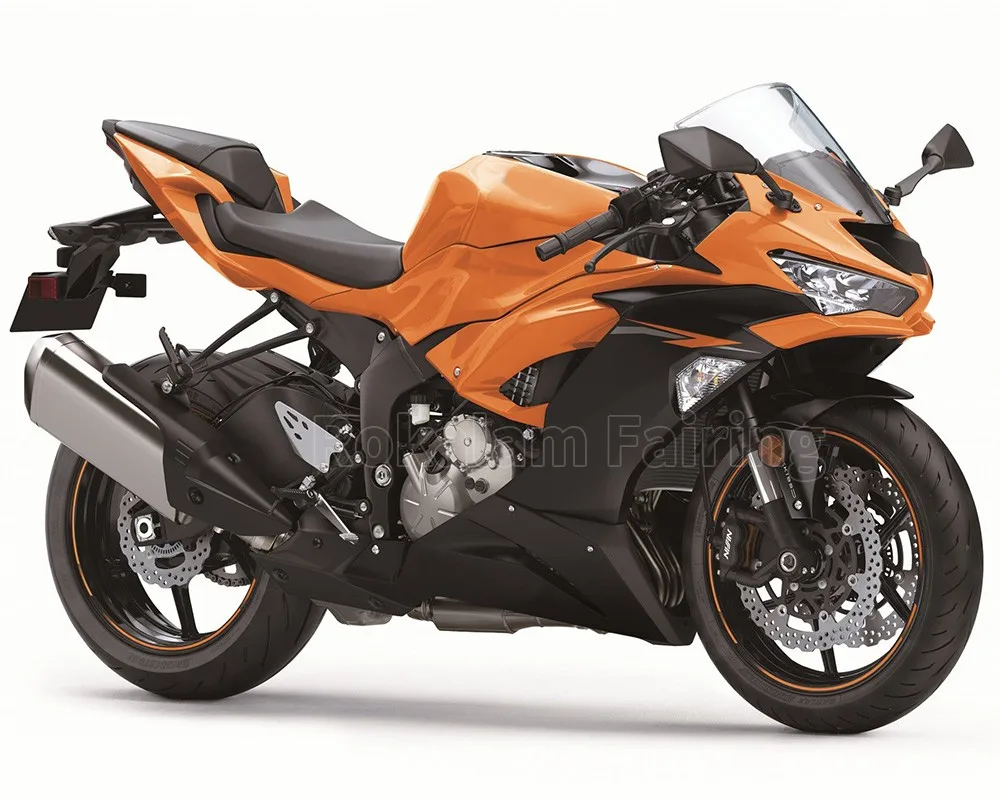 For Kawasaki Ninja ZX-6R 2019 2020 2021 2022 ZX6R 636 ZX636 20 21 Orange Aftermarket Motorbike Fairing (Injection Molding)