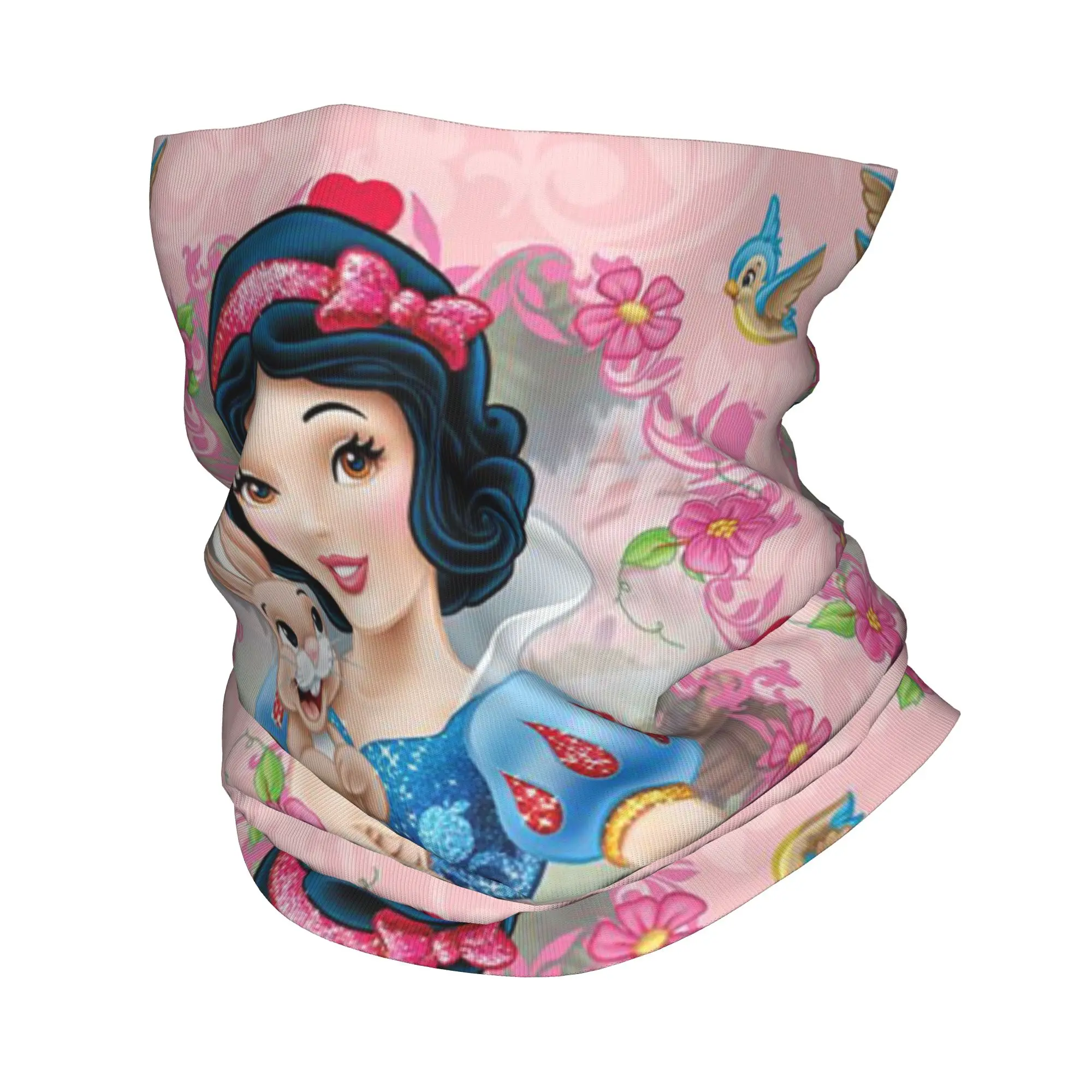 

Custom PrincessSnow White And The Seven Dwarfs Bandana Neck Warmer Men Women Winter Hiking Ski Scarf Gaiter Face Cover