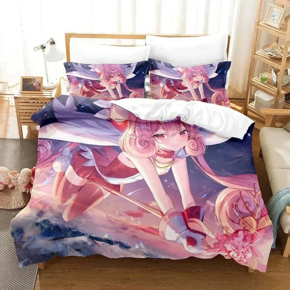 

Anime Pink Girls Neneka 3D NEW Duvet Cover Pillowcase Bedding Set Adult Boy Girl Bedroom Decoration Children Single Double Large