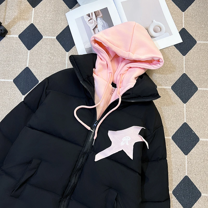 

Женские парки, удлиненные осенние полиэстеровые аппликации в горошек, асимметричные, с диагональными панелями, завязывающие талию пояса, Ins