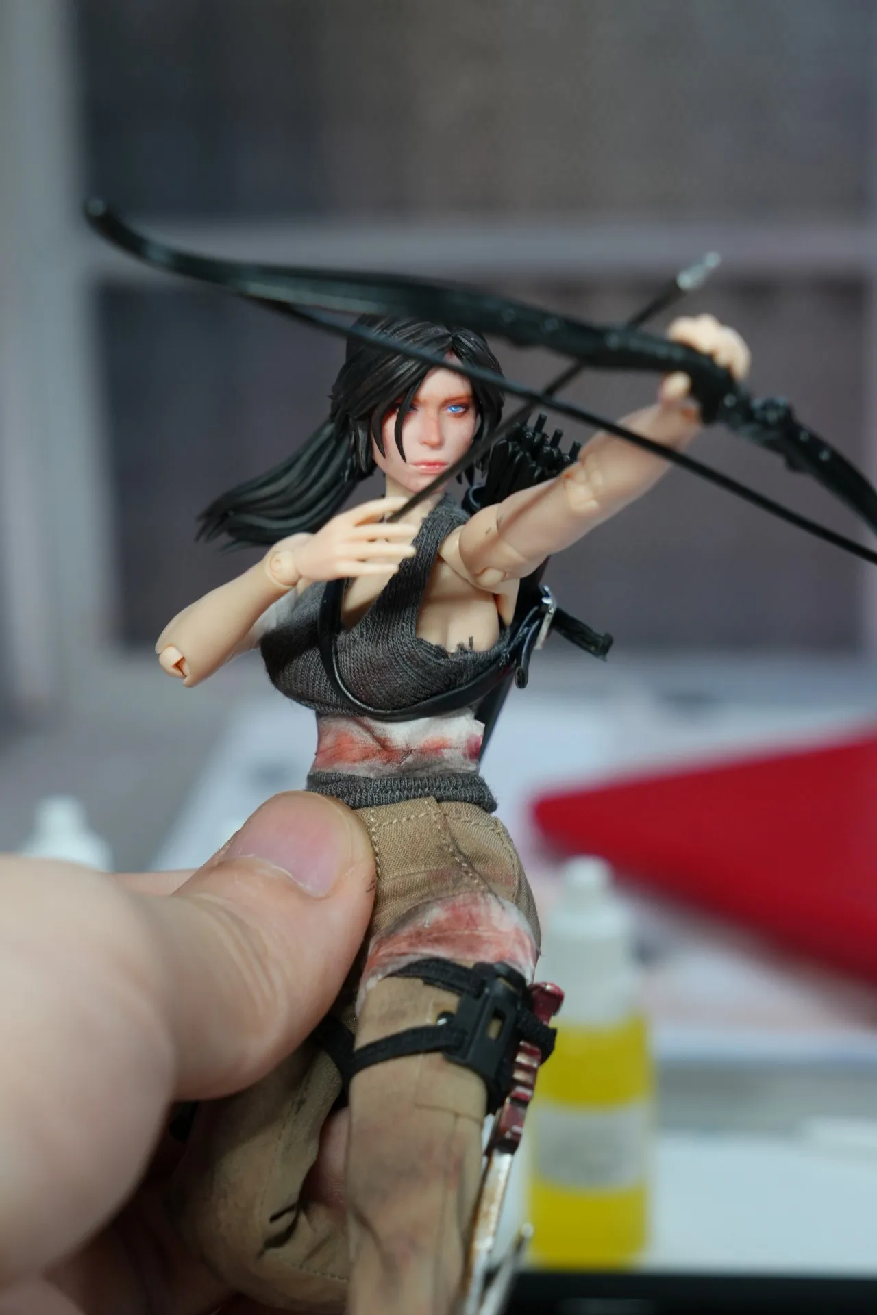 اليدوية 1/12 مقياس أنثى الجندي تومب رايدر لارا اللوحة رئيس نحت اكسسوارات ل 6in رومانية عمل نموذج لجسم #6