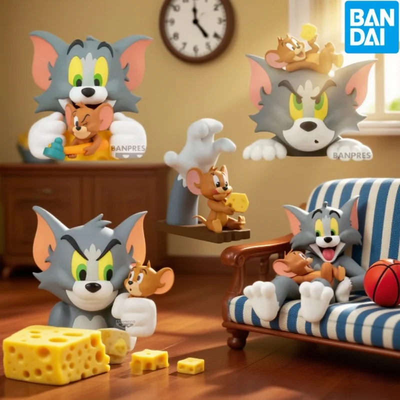 

In Stock Bandai Banpresto Official Tom And Jerry Vol.1-Vol.4 Full Series Soft Rubber Anime Figure Classic Cartoon Mini Toys Gift