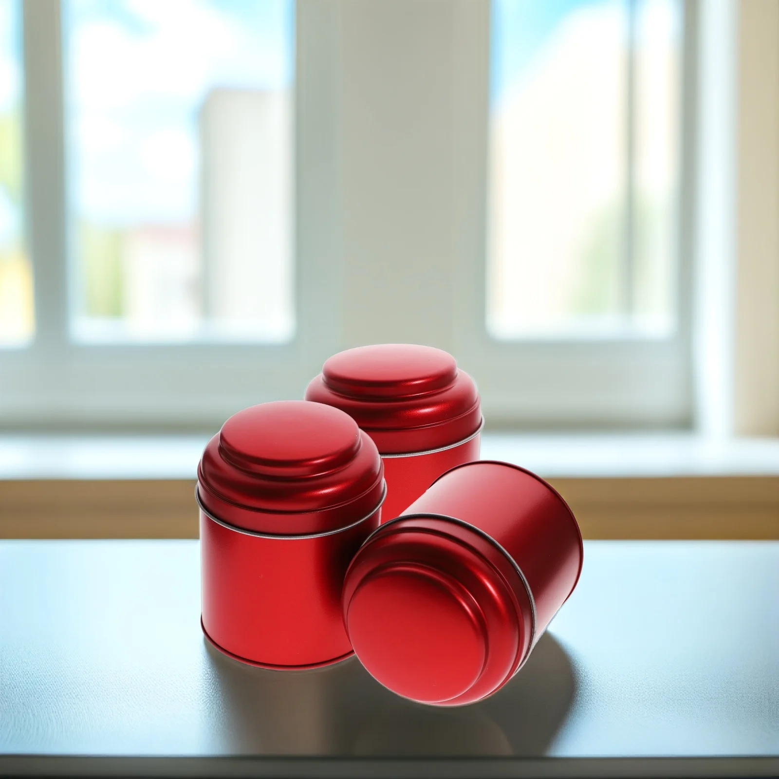 3 قطعة علب معطرة صفيح محكم الشاي تخزين الجرار للقهوة السكر التوابل الفواكه المجففة ديكور منزلي معدني #6