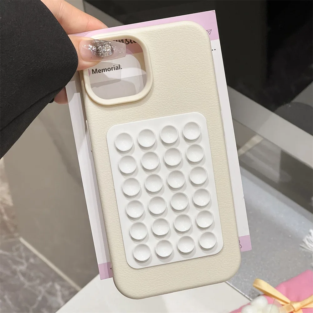 3D-Saugnapf-Ständerhülle für iPhone 11 12 13 Pro Max Hüllen iPhone 17 15 16 14 Plus XS XR Stoßfeste Runde Saugnapf-Silikonhülle – Detail 9