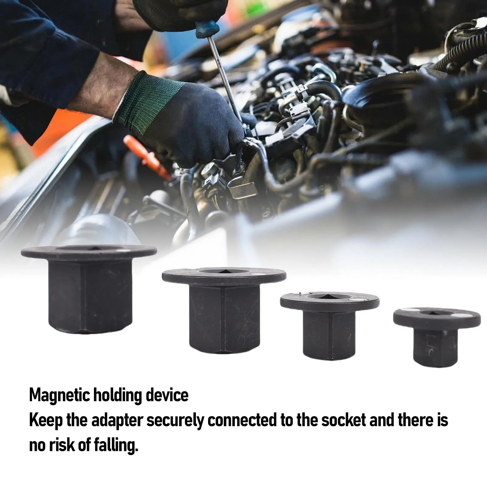 Adattatore per presa bassa con supporto magnetico 1 pollice M-3/4 pollici F 3/4 pollici M-1/2 pollici F Adattatore per presa bassa per spazi stretti