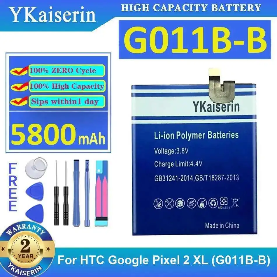 

Long-Lasting Mobile Phone Battery For Htc Google Pixel 2 XL G011B-B 5800Mah