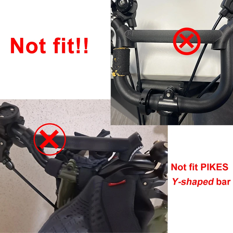 Bicycle 3D Printed Extender Crossbar Light Bracket Rod Super Lightweight M Handlebar for Brompton  M Handle bar view 3