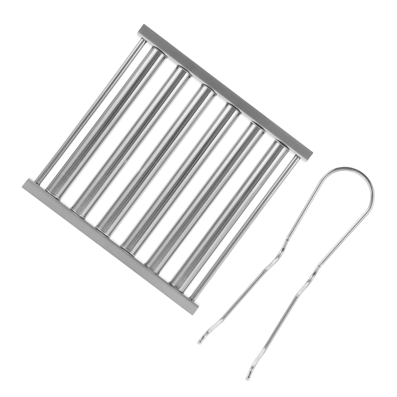 

Portable Stainless Steel Hotdog Sausage Grill Camping BBQ Rack Detachable Roller Picnic Grilling Stand Foldable Barbecue Tool