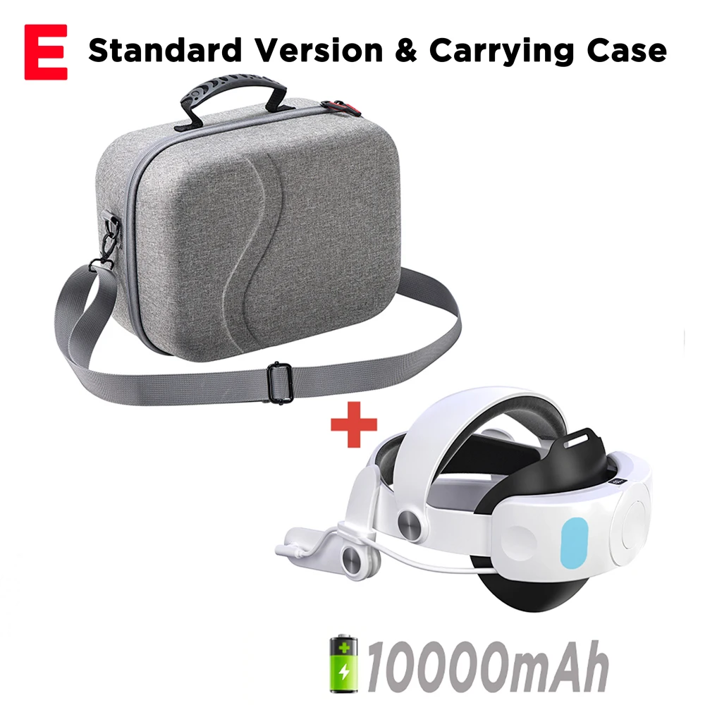 10000 mAh batterij Comfort hoofdband voor Meta Quest 3/3s Vervanging Elite Strap PD18W Opladen Verbeterde speeltijd, draagtas
