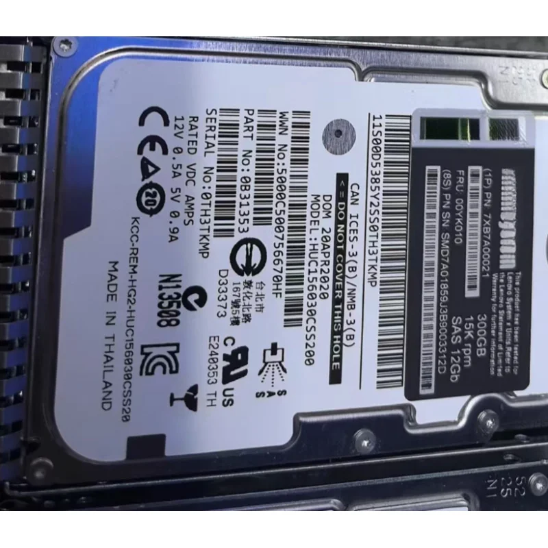 

Z NEW for Lenovo 00YK028 7XB7A00039 600GB 3.5" 15K SAS 12G Server HDD Hard Drive