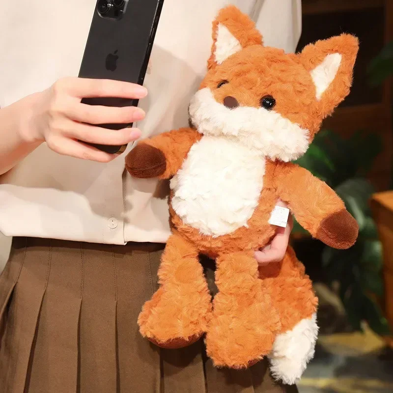 Niedliches Flauschiges Fuchs-Plüschtier Weiche Cartoon-Orange-Füchse Gefüllte Puppe Baby-Beruhigungsspielzeug für Kinder – Detail 15