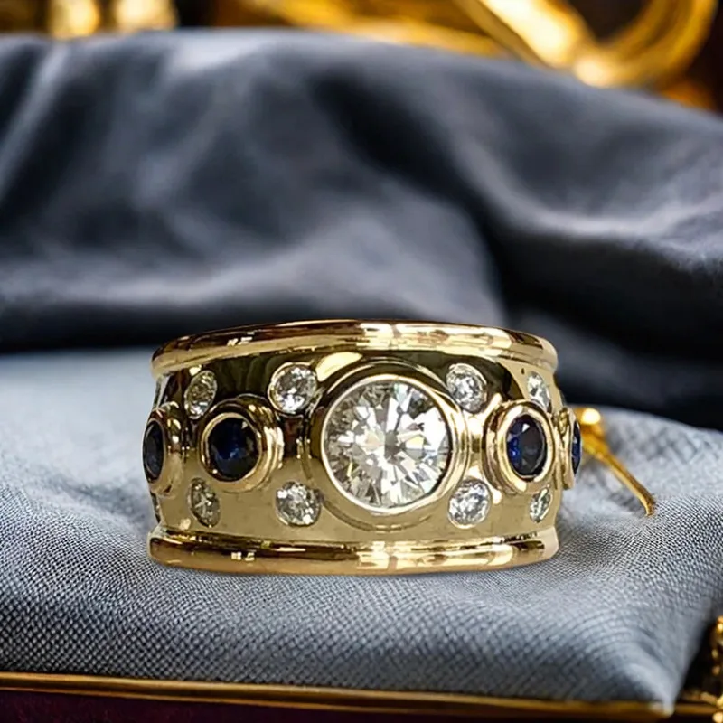 Европейское и американское новое блестящее кольцо с круглым цирконом, женское, дизайнерское, для банкетов, ювелирные изделия и аксессуары