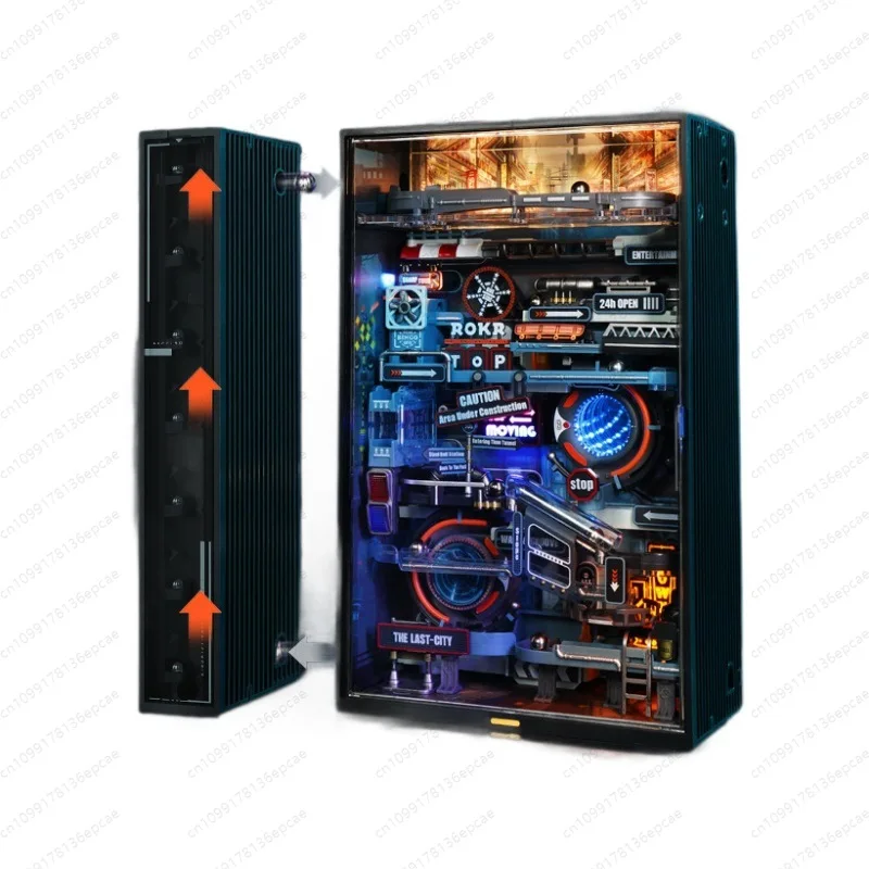

3D Puzzle Gaming Decoration Automatic Futuristic Marble Run Cyberpunk Gift for Men Rokr Hip-Hop Street Marble Run Mechanical